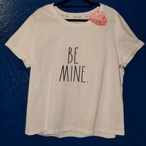 Rae Dunn. "BE MINE." 1X flowy Shirt